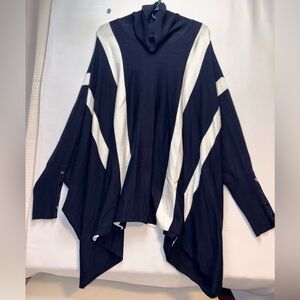 Alfani Black and White Women's Poncho Sweater